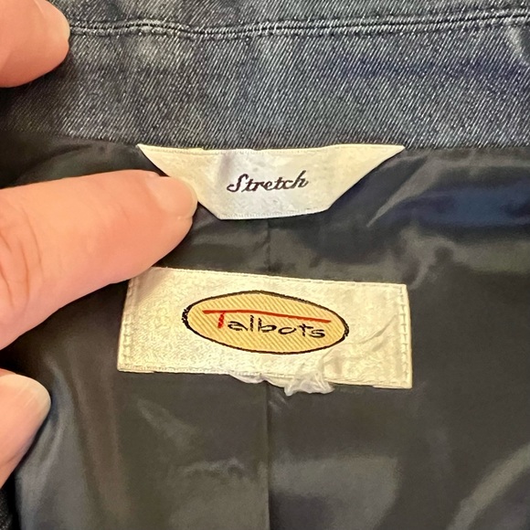 Stretch Denim Blazer w Topstitch Detail - Picture 5 of 8